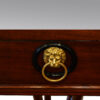 Regency mahogany workbox lion ring handle