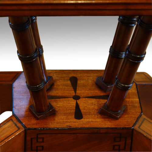 Regency mahogany workbox platform