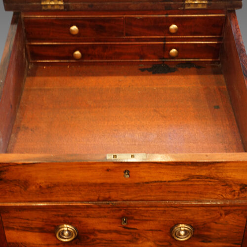Regency rosewood swivel top Davenport desk,5