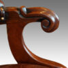 Victorian turned leg leather reading chair arm detail