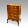 Walnut highboy chest angle view