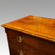Walnut highboy chest top detail