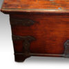 Antique hardwood Colonial chest ironwork