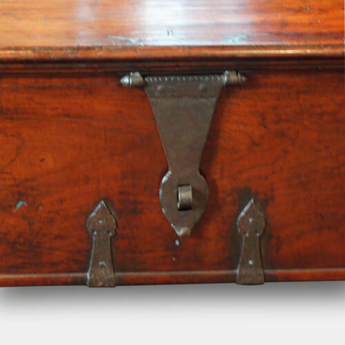 Antique hardwood Colonial chest lock