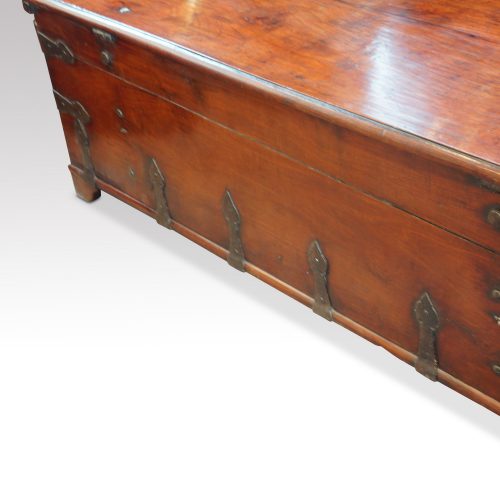 Antique hardwood Colonial chest straps