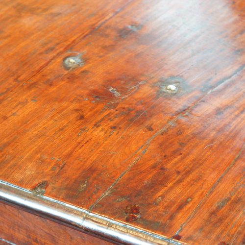 Antique hardwood Colonial chest top