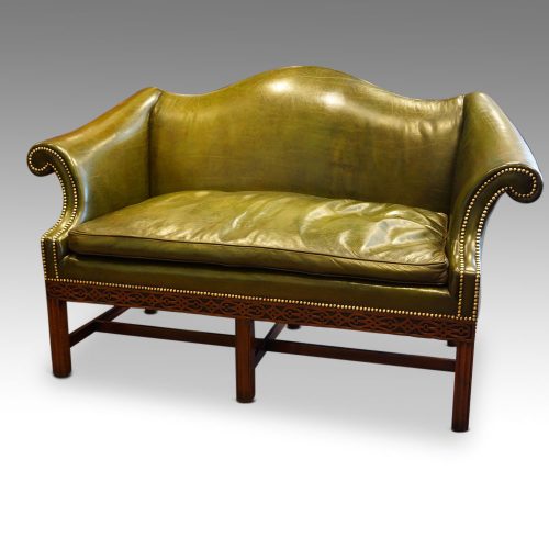 Camel back Chippendale style sofa