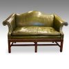 Edwardian camel back Chippendale style sofa front