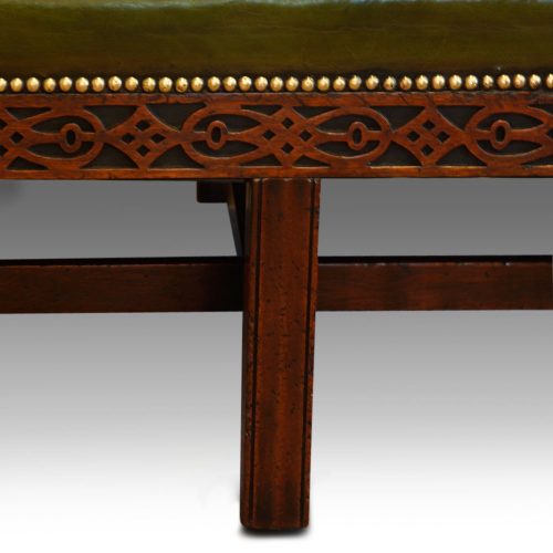 Camel back Chippendale style sofa front middle leg