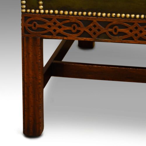 Camel back Chippendale style sofablind fret