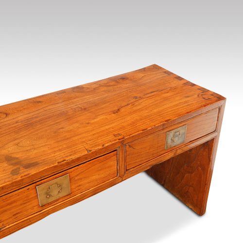 Chinese Elm side table top detail
