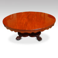 Circular mahogany coffee table