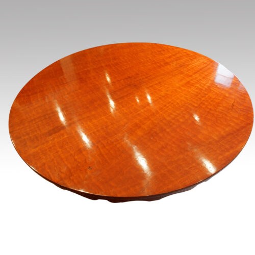 Circular mahogany coffee table top