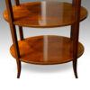 Edwardian inlaid mahogany oval tray table shelf