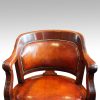 Edwardian mahogany swivel desk chair back