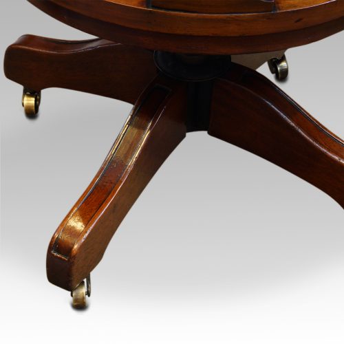 Edwardian mahogany swivel desk chair base