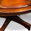 Edwardian mahogany swivel desk chair saddle seat