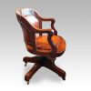 Edwardian mahogany swivel desk chair side