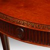 Edwardian pair of mahogany demi lune console tables edge