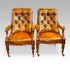 Pair of William IV mahogany library chairs