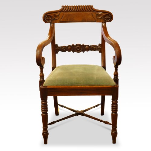 Set of 8 William IV mahogany dining chairs armchair