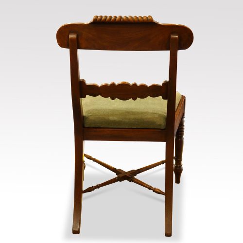 Set of 8 William IV mahogany dining chairs rear