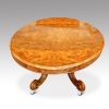 Victorian burr walnut coffee table detail end view