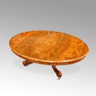 Victorian burr walnut coffee table side
