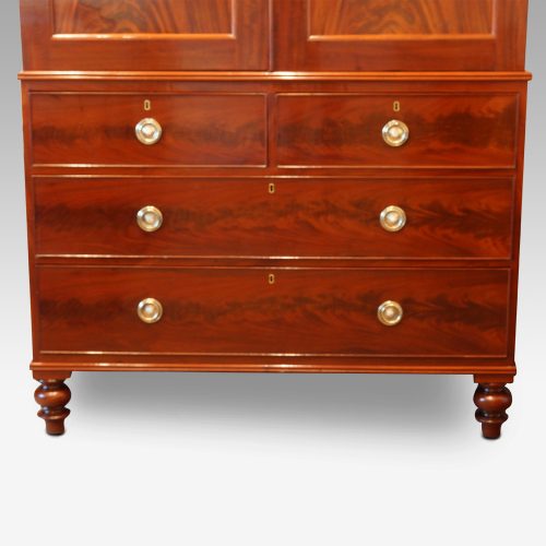 Victorian mahogany press wardrobe base