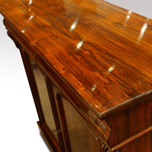 Victorian rosewood chiffonier sideboard top detail