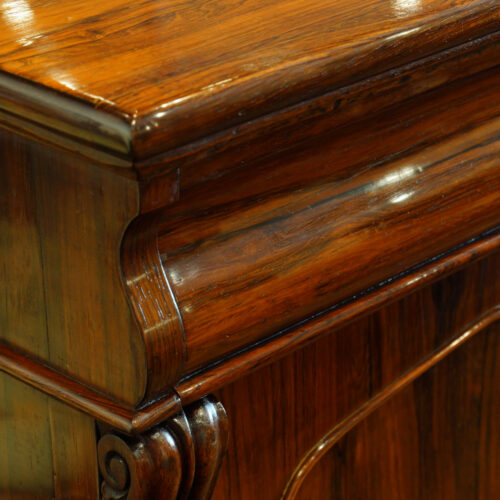 Victorian rosewood chiffonier sideboard waterfall front