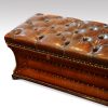 Victorian shaped leather Ottoman detail lid