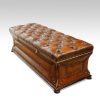 Victorian shaped leather Ottoman end