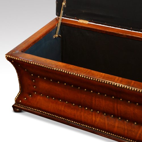 Victorian shaped leather Ottoman interior