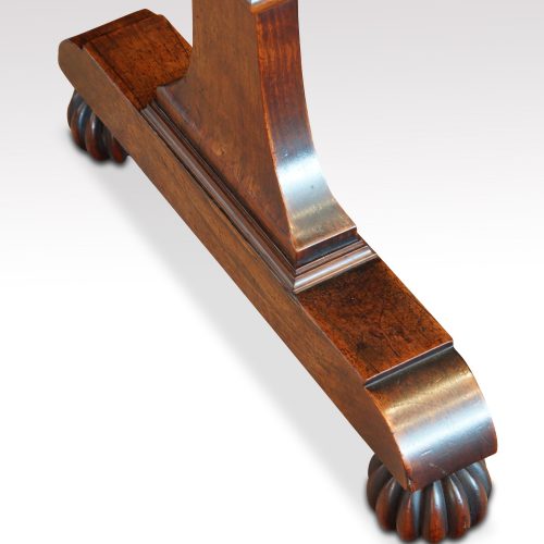 William IV rosewood small library table platform base