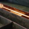 Antique Coralmandel wood fitted box sercet drawer release