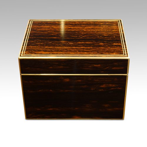 Antique coromandel fitted box rear