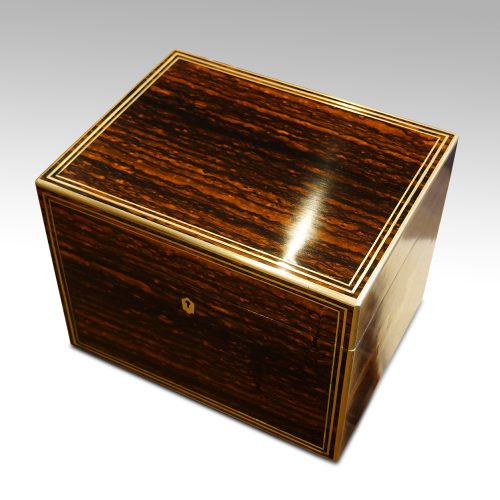 Antique coromandel fitted box top