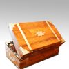 Antique kingwood writing slope lid supported