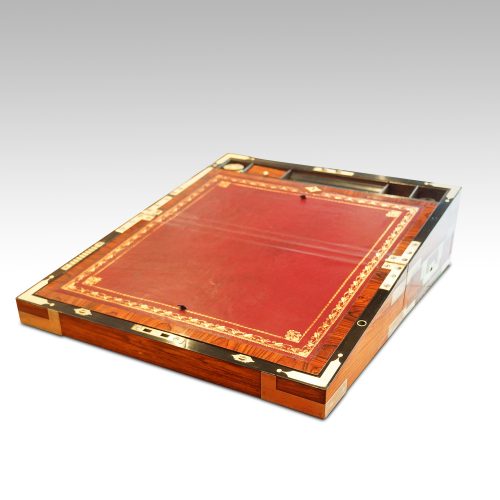 Antique kingwood writing slope open