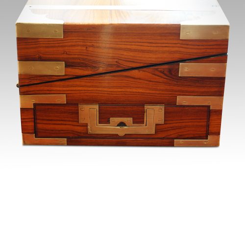 Antique kingwood writing slope side