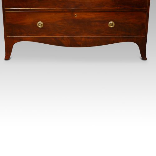 Antique mahogany linen press apron