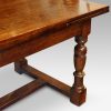 Custom made oak refectory dining table leg