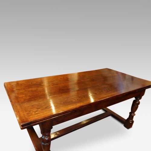 Custom made oak refectory dining table top