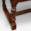 Custom made oak refectory dining table turned leg