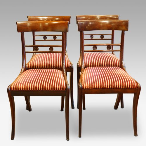 Set of 4 Regency mahogany dining chairs
