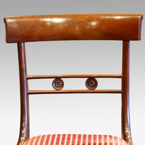 Set of 4 Regency mahogany dining chairs, side chair back