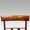 Set of 4 Regency mahogany dining chairs, side chair back side view top rail
