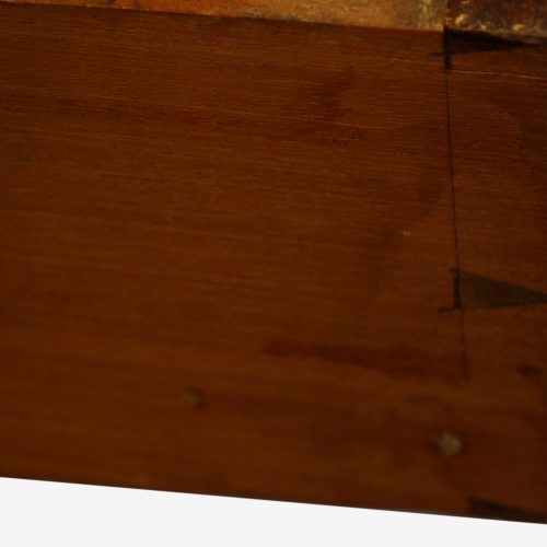 Edwardian inlaid mahogany pedestal desk dovetails
