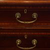 Edwardian inlaid mahogany pedestal desk handles